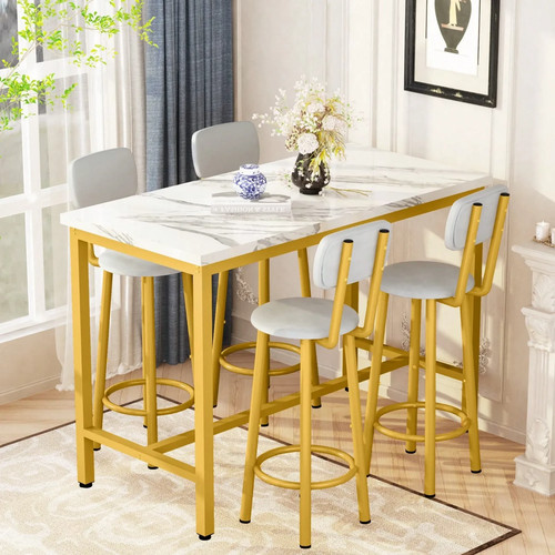 Dining table set - table, artificial